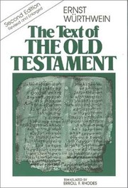 Cover of: The text of the Old Testament: an introduction to the Biblia Hebraica