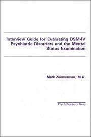 Cover of: Interview Guide for Evaluating Dsm-IV Psychiatric Disorders and the Mental Status Examination