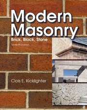 Cover of: Modern masonry by Clois E. Kicklighter, Clois E. Kicklighter