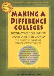 Cover of: Making a Difference Colleges: Distinctive Colleges to Make a Better World