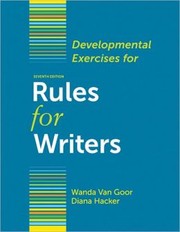 Cover of: Developmental Exercises for Rules for Writers / Edition 7