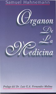 Cover of: organon de la medicina by 