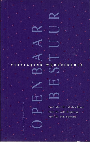 Verklarend woordenboek openbaar bestuur.