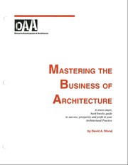 Mastering the business of architecture by David A. Stone