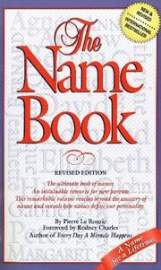 Cover of: The name book by Pierre Le Rouzic
