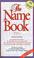 Cover of: The name book