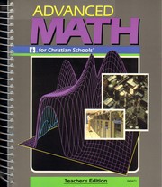 Cover of: Advanced Math for Christian Schools by 