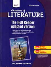 Cover of: The Holt reader, adapted version -- third course