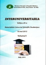 "Interuniversitaria", colocviul şt. studenţesc (9 ; 2013 ; Bălţi). Interuniversitaria by Univ. de Stat "Alecu Russo" din Bălţi