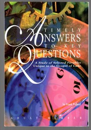 Timely Answers To Key Questions