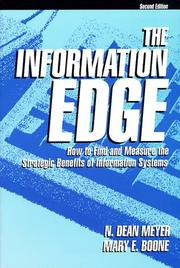 Cover of: The Information Edge by N. Dean Meyer, Mary E. Boone