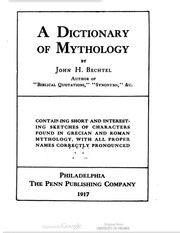 Cover of: A Dictionary of Mythology by 