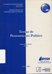 Cover of: Temas de pensamiento político