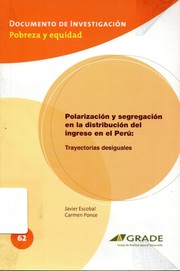 Cover of: Polarización y segregación en la distribución del ingreso en el Perú trayectorias desiguales by 