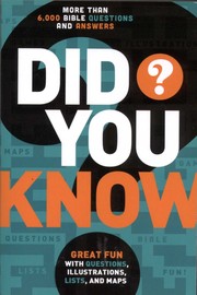Cover of: Did You Know