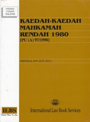 Cover of: Subordinate Courts Rules 1980 by Malaysia.