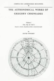 Cover of: The Astronomical Works of Gregory Chioniades