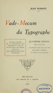 Cover of: Vade-mecum du typographe