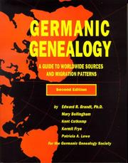 Cover of: Germanic Genealogy | Edward R. Brandt