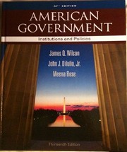 Cover of: American Government: institutions & policies