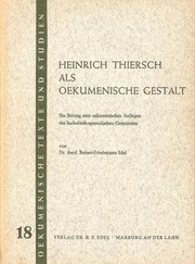 Heinrich Thiersch als oekumenische Gestalt by Reiner-Friedemann Edel