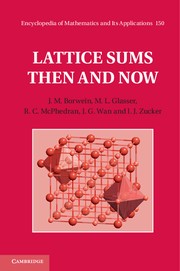 Cover of: Lattice sums then and now