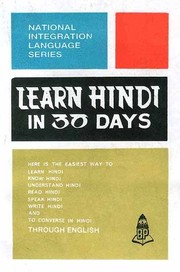 Learn Hindi in 30 days by K. Srinivasachari