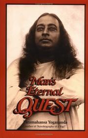 Cover of: Man's Eternal Quest: And Other Talks