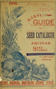 Cover of: Twelfth annual rural guide and seed catalogue