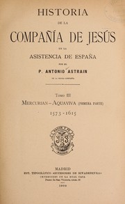Cover of: Historia de la Compan i a de Jesu s by Antonio Astrain