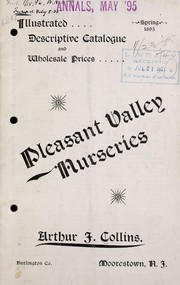 Illustrated descriptive catalogue and wholesale prices by Pleasant Valley Nurseries