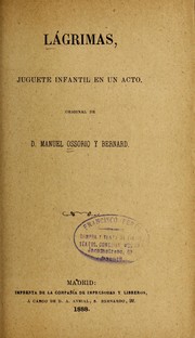 Cover of: La grimas by Manuel Ossorio y Bernard