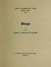 Cover of: Songs