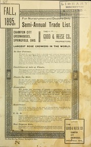 Cover of: Semi-annual trade list by Champion City Greenhouses (Springfield, Ohio)