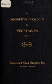 Cover of: Descriptive catalog of vegetables