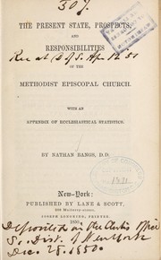 Cover of: The present state;...of the Methodist Episcopal church...