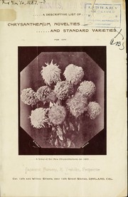 Cover of: Catalogue of chrysanthemum novelties and standard varieties for 1895