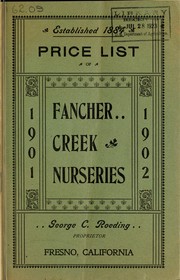 Cover of: Price list of Fancher Creek Nurseries: 1901-1902