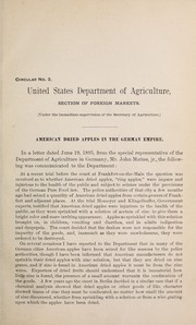 Cover of: American dried apples in German empire by United States. Department of Agriculture. National Agricultural Library.