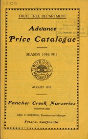 Cover of: Advance price catalogue: season 1910-1911