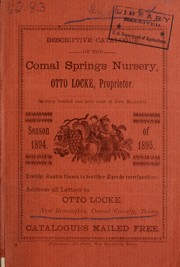 Descriptive catalogue of the Comal Springs Nursery by Otto Locke (Firm)