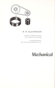 Cover of: Mechanical design and analysis.