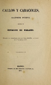 Cover of: Callos y caracoles: sainete nuevo