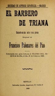 Cover of: El barbero de Triana: sainete en un acto y en prosa