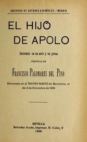 Cover of: El hijo de Apolo: entreme s en un acto y en prosa