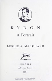 Cover of: Byron: a portrait