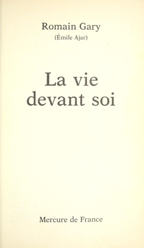 La vie devant soi : roman by 