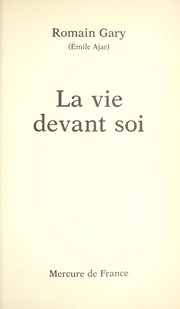 Cover of: La vie devant soi : roman by 