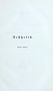 Cover of: Aesthetik: Die Idee des Schonen und ihre Verwirklichung durch Natur, Geist und Kunst