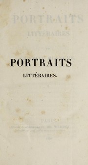 Cover of: Portraits litteraires